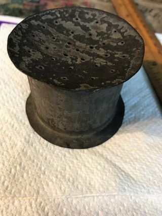 Revolutionary War 18th Century Tin Sander Pounce Pot Desk Toleware Piece
