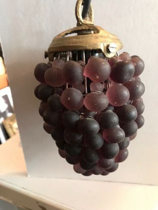 Vintage 1930’s Murano Glass Grape Cluster Pendant Light