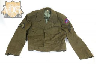 Korean War Era U.  S.  Army 3rd Army Corporal Patched Ike Jacket