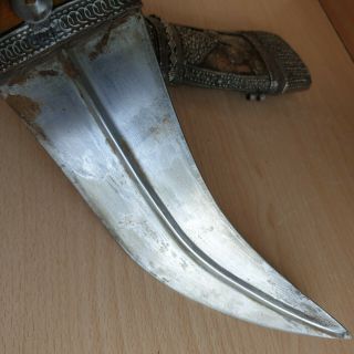 25 Old Antique Islamic Yemeni Silver Plated Dagger Jambiya Khanjar Kindjal 11