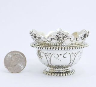 William B Meyers Sterling Silver Monteith Punch Bowl & Crown Gold Wash Miniature
