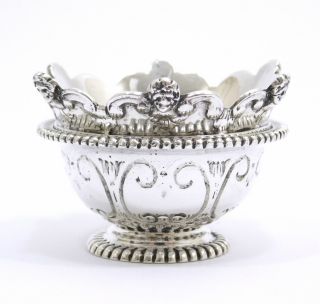 WILLIAM B MEYERS STERLING SILVER MONTEITH PUNCH BOWL & CROWN GOLD WASH MINIATURE 2