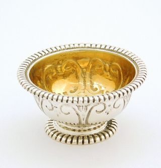 WILLIAM B MEYERS STERLING SILVER MONTEITH PUNCH BOWL & CROWN GOLD WASH MINIATURE 5