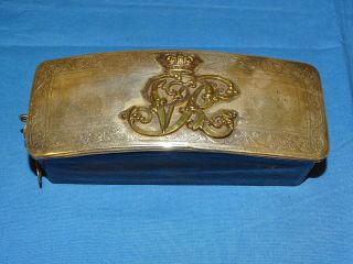 Wwi - Wwii British Silver Topped Cartridge Box Ink Well (262)