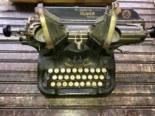 Vintage Oliver No 9 Antique Printype Steampunk Typewriter