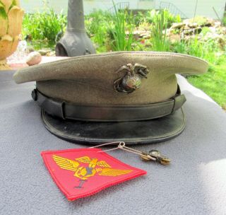 Korean War Grouping U.  S.  Marine Corps 1st Air Wing Regulation Patch Cap Pin Iowa