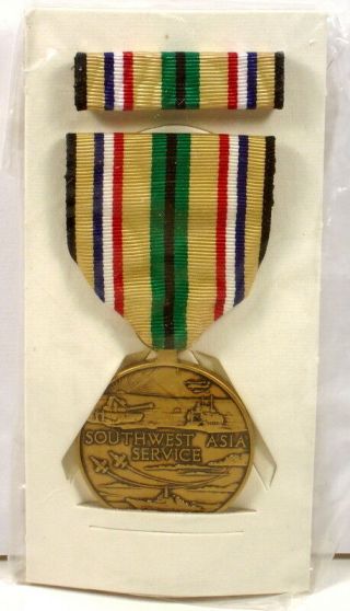 Us Armed Forces Southwest Asia Service Medal With Ribbon & Box