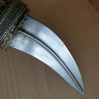 23 Old Rare Antique Islamic Yemeni Silver Carved Dagger Jambiya Khanjar 6