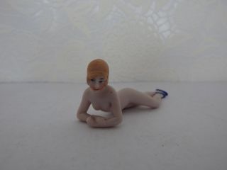 3 Art Deco German Porcelain Nude Bathing Beauties Half Doll rel.  Figurine. 3
