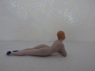 3 Art Deco German Porcelain Nude Bathing Beauties Half Doll rel.  Figurine. 4