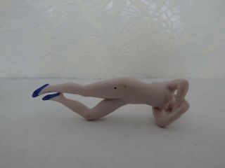 3 Art Deco German Porcelain Nude Bathing Beauties Half Doll rel.  Figurine. 5