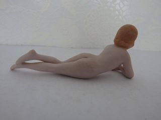 3 Art Deco German Porcelain Nude Bathing Beauties Half Doll rel.  Figurine. 7