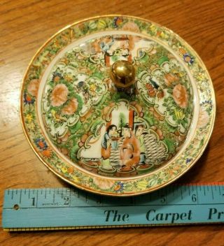 Antique Rose Medallion Chinese Export Porcelain Dish Bowl