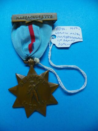 Korean War Massachusetts Nine Years Service Medal