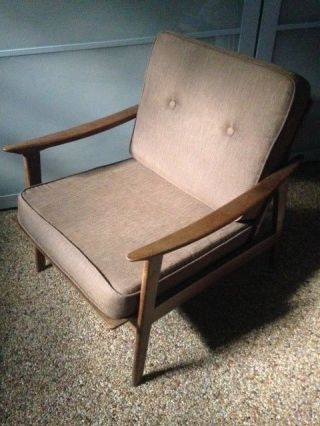 Mid Century Danish Modern Lounge Chair Eames Era Pearsall Style 1960s