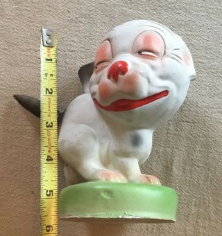 1920s BONZO Dog Paper Mache FIGURE Bank w/ SPRING TAIL Studdy GERMANY Vintg 6