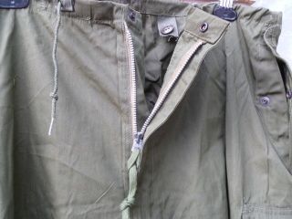 Korea War Era M - 1951 Arctic Trousers Combat Pants Medium Regular with Suspenders 9