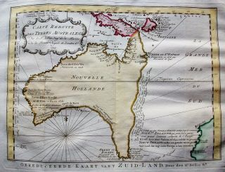 1747 BELLIN & SCHLEY - rare map: AUSTRALIA,  SYDNEY GUINEA OCEANIA ZEALAND 2