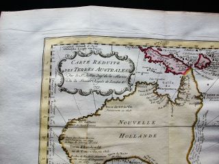 1747 BELLIN & SCHLEY - rare map: AUSTRALIA,  SYDNEY GUINEA OCEANIA ZEALAND 3