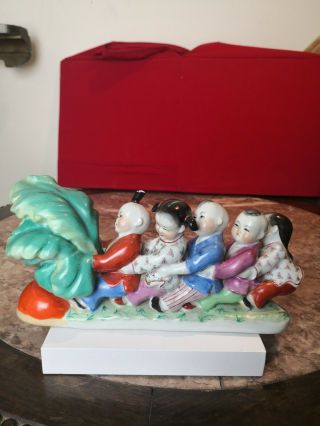 Antique Chinese Famille Rose Group Of Children 5