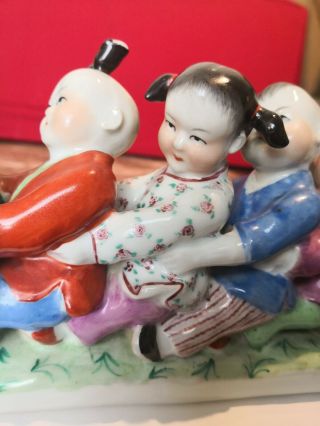Antique Chinese Famille Rose Group Of Children 7