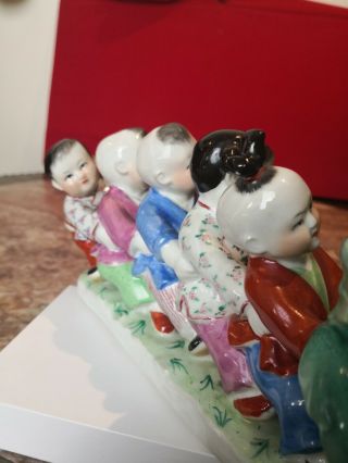 Antique Chinese Famille Rose Group Of Children 8