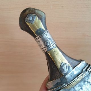 22 Old Rare Antique Islamic Saudi Yemeni Dagger Jambiya Khanjar Bedouin Horn 10