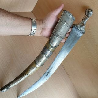 22 Old Rare Antique Islamic Saudi Yemeni Dagger Jambiya Khanjar Bedouin Horn 2