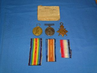 Wwi British Medal Trio Named & 