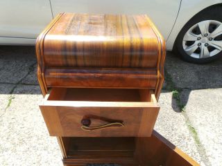 ANTIQUE ART DECO WATERFALL STYLE NIGHT STAND 5