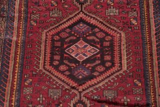 Orientral Hamadan Wool Hand - Knotted Geometric One - of - a - Kind Persian Area Rug 5x7 4