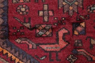 Orientral Hamadan Wool Hand - Knotted Geometric One - of - a - Kind Persian Area Rug 5x7 7