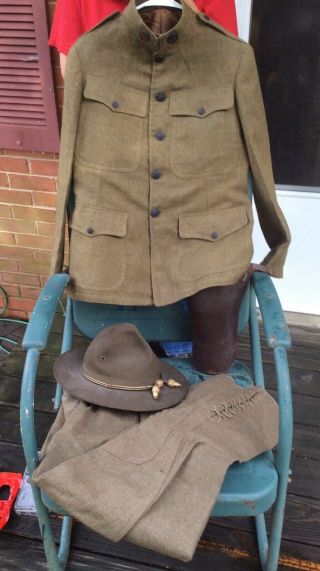 Ww1 Uniform Hat (john B Stetson) Pants,  Leggings,  Jacket