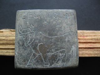 Bull Legio Vii Claudia P.  F.  Ancient Roman Bronze Legionaries Insignia 1 - 2 Ct.  Ad