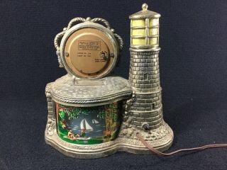 RARE VINTAGE LIGHTHOUSE MOTION CLOCK SAILBOAT MOVEMENT UNITED CLOCK CORP. 3