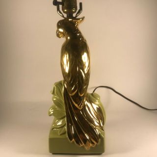 Vintage Mid Century Modern Mcm Atomic Age Figural Parrot Lamp & Planter Beauty