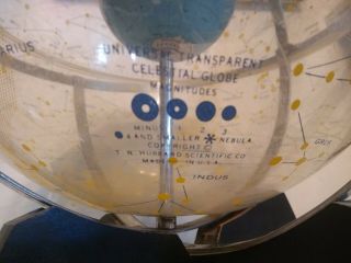 Vintage 1960 ' S Universal Stars Constellations Celestial Globe Clear transparent 3