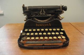 Antique Rare Corona Typewriter No.  3 Kopoha - Russian Version Typewriter