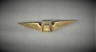 Ww2 Navy 30s No Berries Fabulous Feathering Liberty Bell Sweetheart Wing Pin