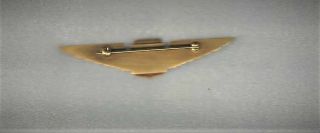 WW2 NAVY 30s NO BERRIES FABULOUS FEATHERING LIBERTY BELL SWEETHEART WING PIN 2