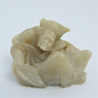19th Century Chinese Carved Hardstone Figure Of An Immortal