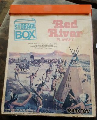 Vintage 1978 Red River Playset By Marx Toys,  No.  4104