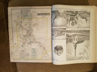 1876 J D Scott Atlas Bucks County,  108 pages,  color maps 4