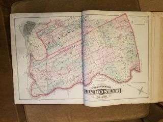 1876 J D Scott Atlas Bucks County,  108 pages,  color maps 6