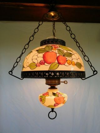 old vintage antique chandelier ceiling fixture lamp light tiffany hanging GWTW 3