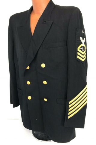 Us Navy Senior Chief Sonar Technician Dress Blue Jacket