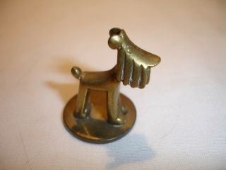 Art Deco Wiener Hagenauer Brass Miniature Dog Statue Made In Austria