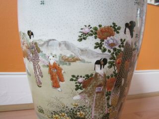 Japanese Kinkozan Double Signed Satsuma Vase 36cms Tall 10