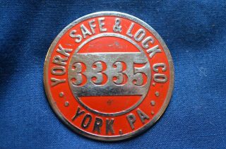 York Safe & Lock Co. ,  York,  Pa,  Wwii Era Employee Id Badge