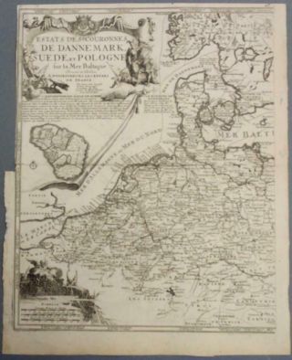 Denmark South Sweden Germany Netherlands Belgium 1705 De Fer Scarce Antique Map